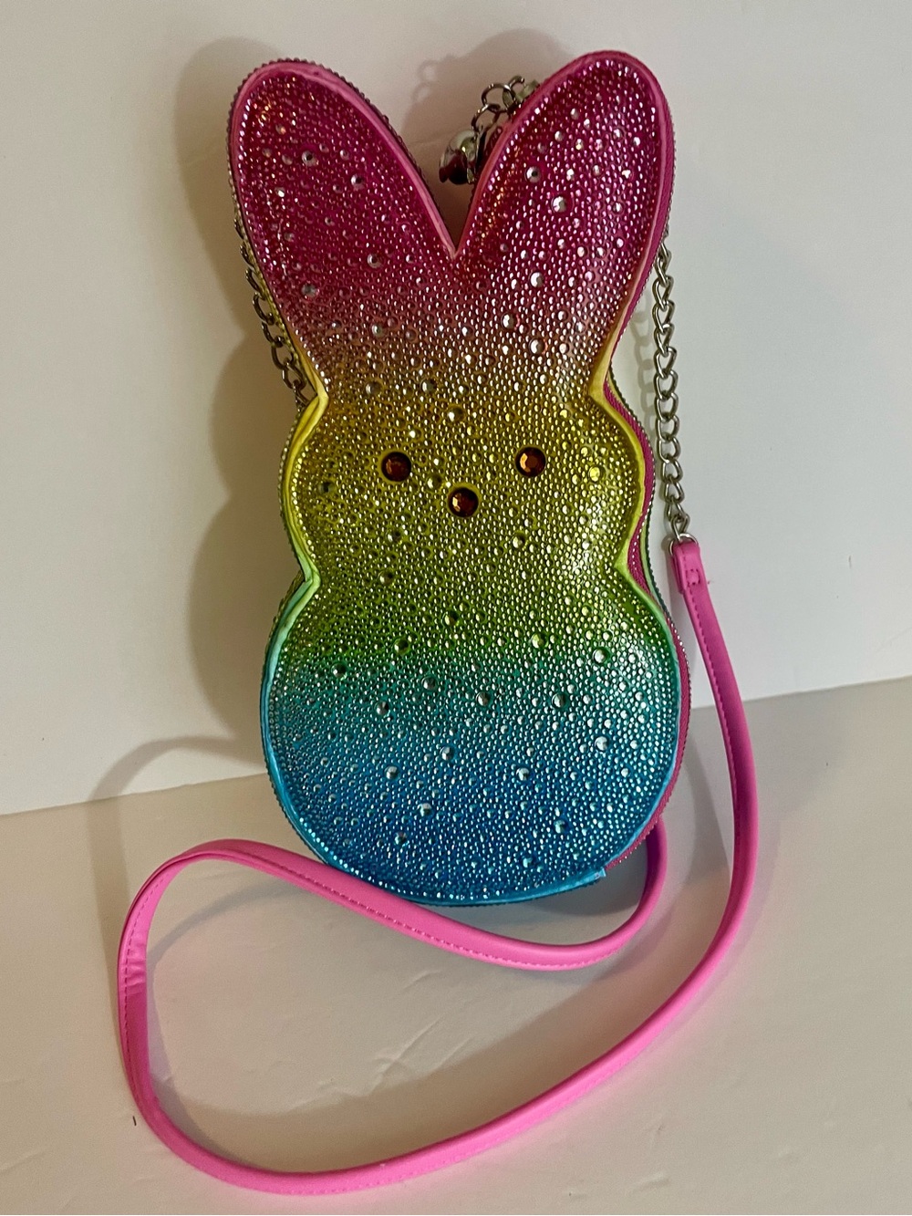 Betsey Johnson Peep Rainbow Bunny Crossbody